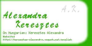 alexandra keresztes business card